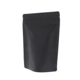 Koffiezak kraftpapier - zwart - 500 gr (190x265+{55+55} mm)