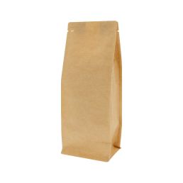 Flat Bottom Koffiezak Kraft-Look (100% recyclebaar) - 1 kg (140x350+{47,5+47,5} mm)
