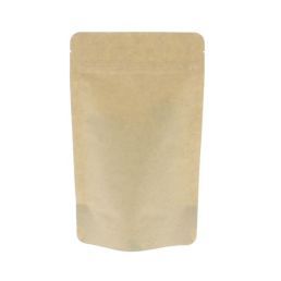 Koffiezak kraftpapier composteerbaar  - bruin - 250 gr (160x230+{45+45} mm)