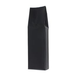 Zijvouw koffiezak - mat zwart - 1 kg (135x390+{40+40} mm)