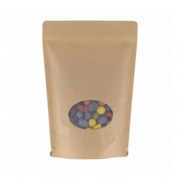 Stazak kraftpapier met ovaal venster - bruin