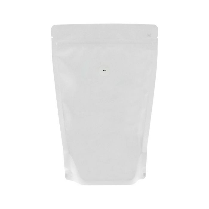 Koffiezak - mat wit (100% recyclebaar)