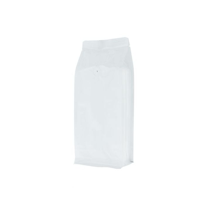 Flat bottom koffiezak - glanzend wit