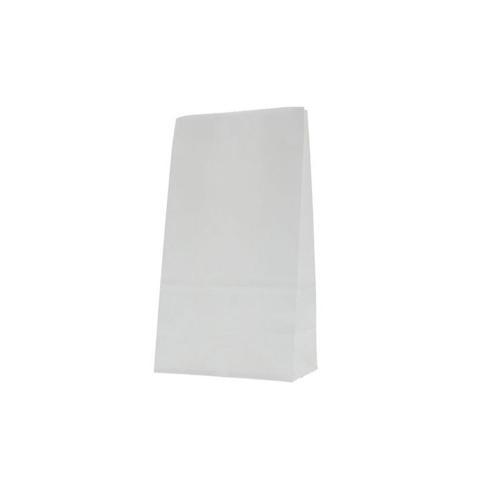 Blokbodemzak kraftpapier 1 laags - wit