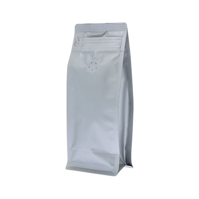 Flat Bottom pouch - matt silver