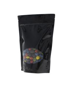 Stazak met ovaal venster - glanzend zwart - 190x265+{55+55} mm (1,3-1,4lt)