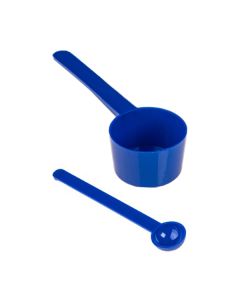 Maatschepjes met lange steel - blauw