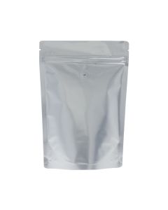 Koffiezak - mat zilver - 100 gr (120x200+{40+40} mm)