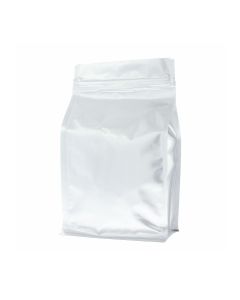 Flat bottom zak met zipper - mat zilver