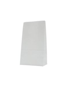 Blokbodemzak kraftpapier 1 laags - wit