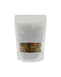 Stazak kraftpapier met venster - wit