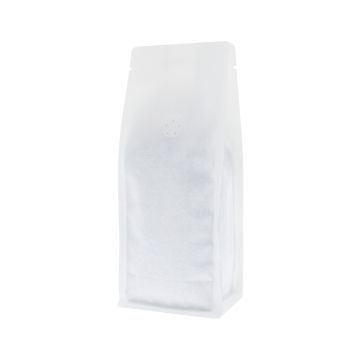 Flat Bottom Koffiezak Mat Wit (100% Recyclebaar)