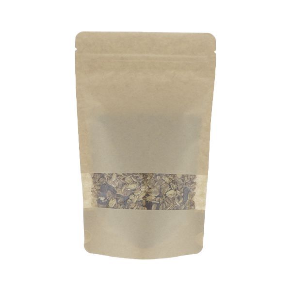 Stazak kraftpapier met venster - bruin - 190x265+{55+55} mm (1,3-1,4lt)