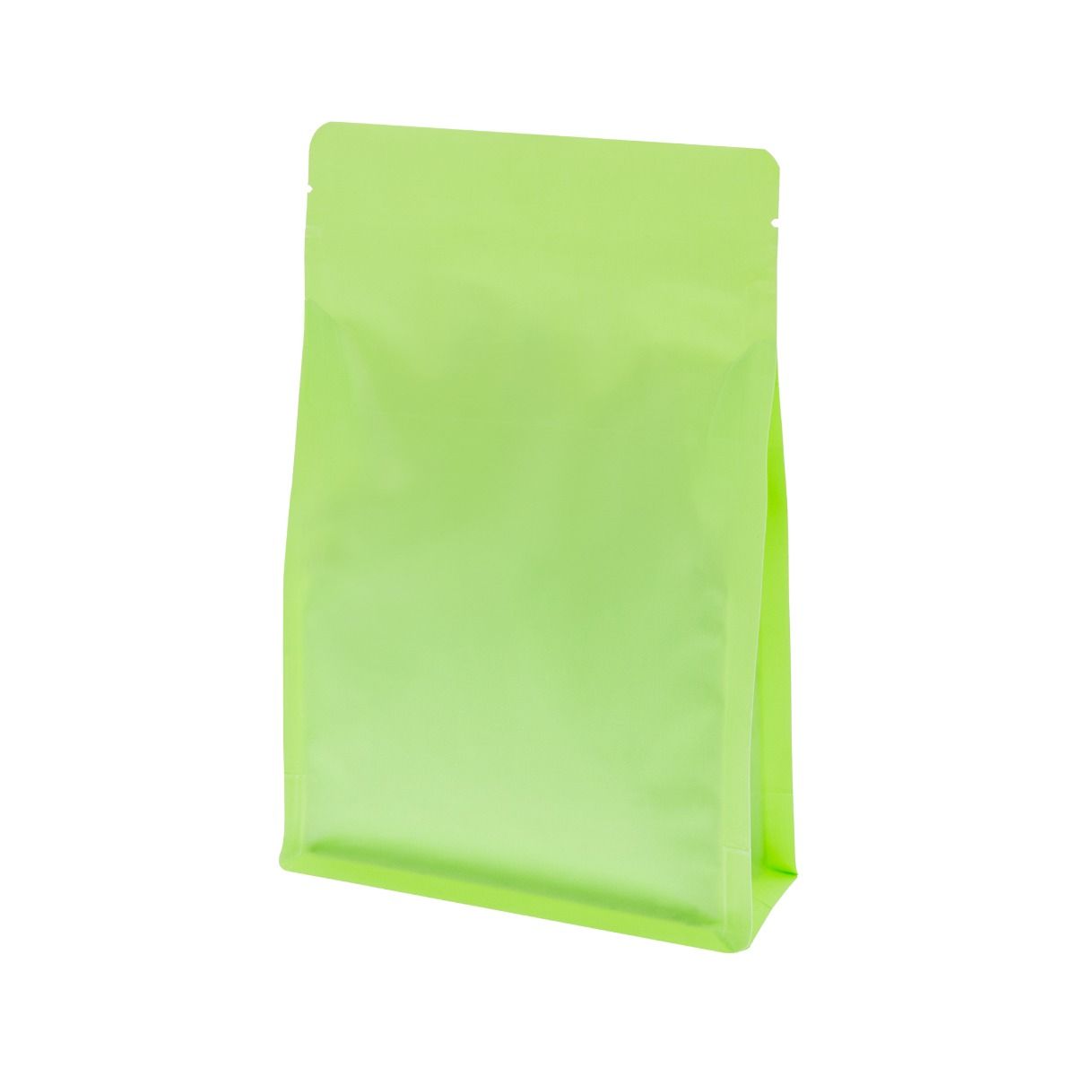 Flat bottom stazak met zipper - mat groen (100% recyclebaar)
