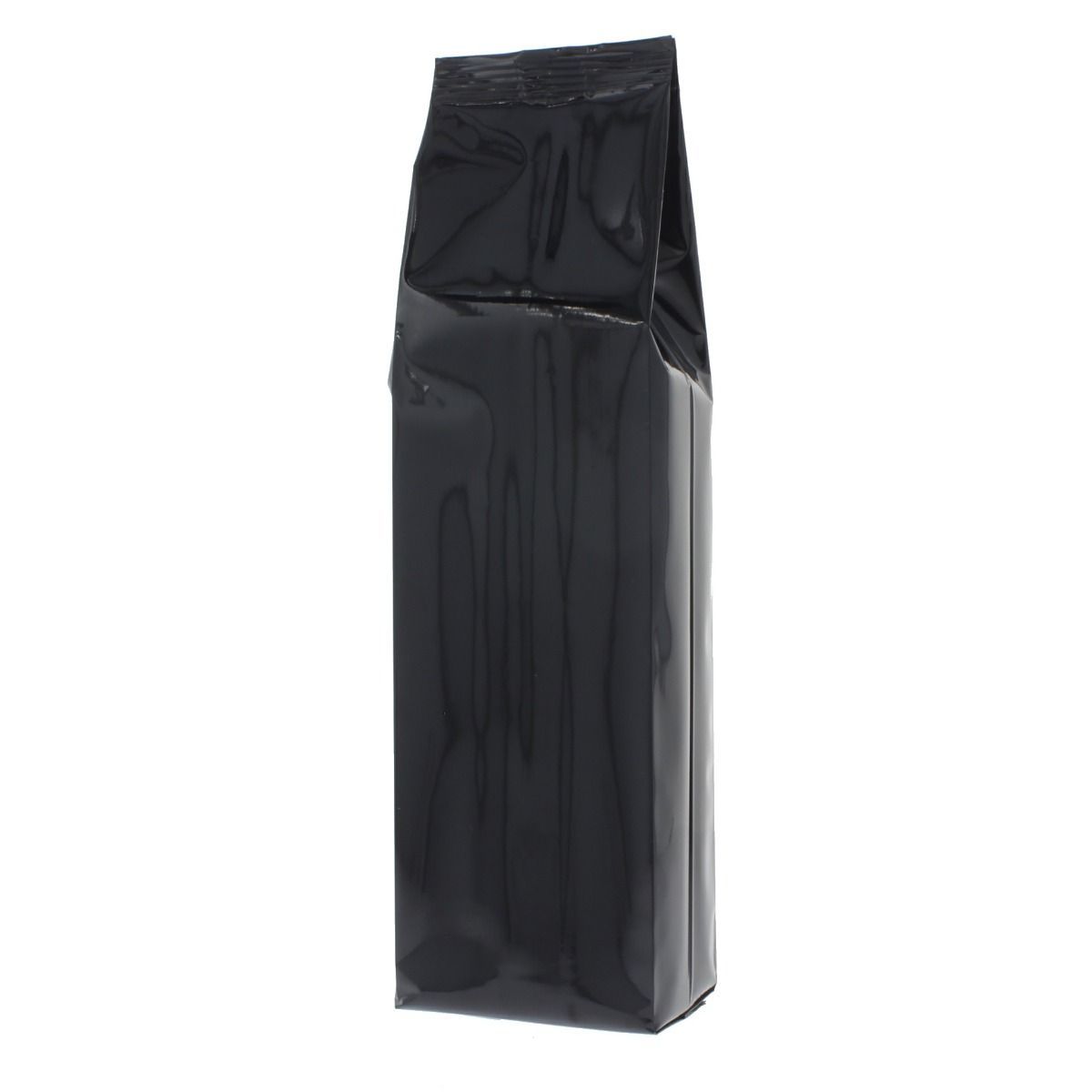 Zijvouwzak - glanzend zwart - 210x510+ {55+55} mm (9,5-10,5 lt)