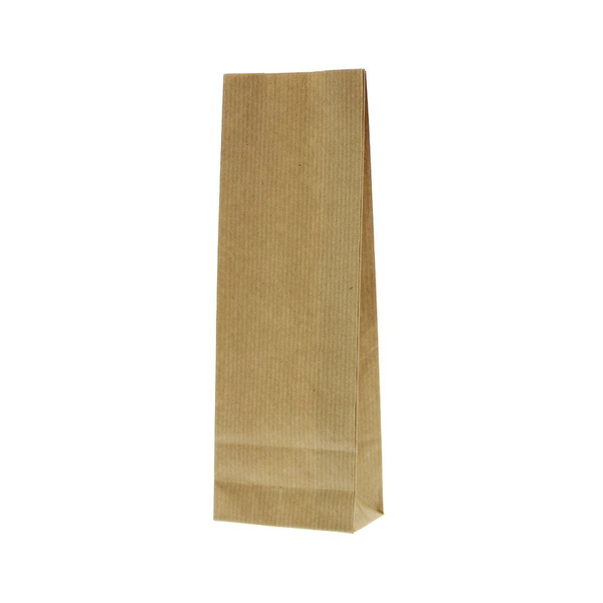 Blokbodemzak kraftpapier 2 laags (100% recyclebaar papier) - bruin - 80x250+50 mm (700-800 ml)