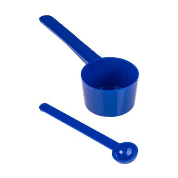 Maatschepjes met lange steel - blauw