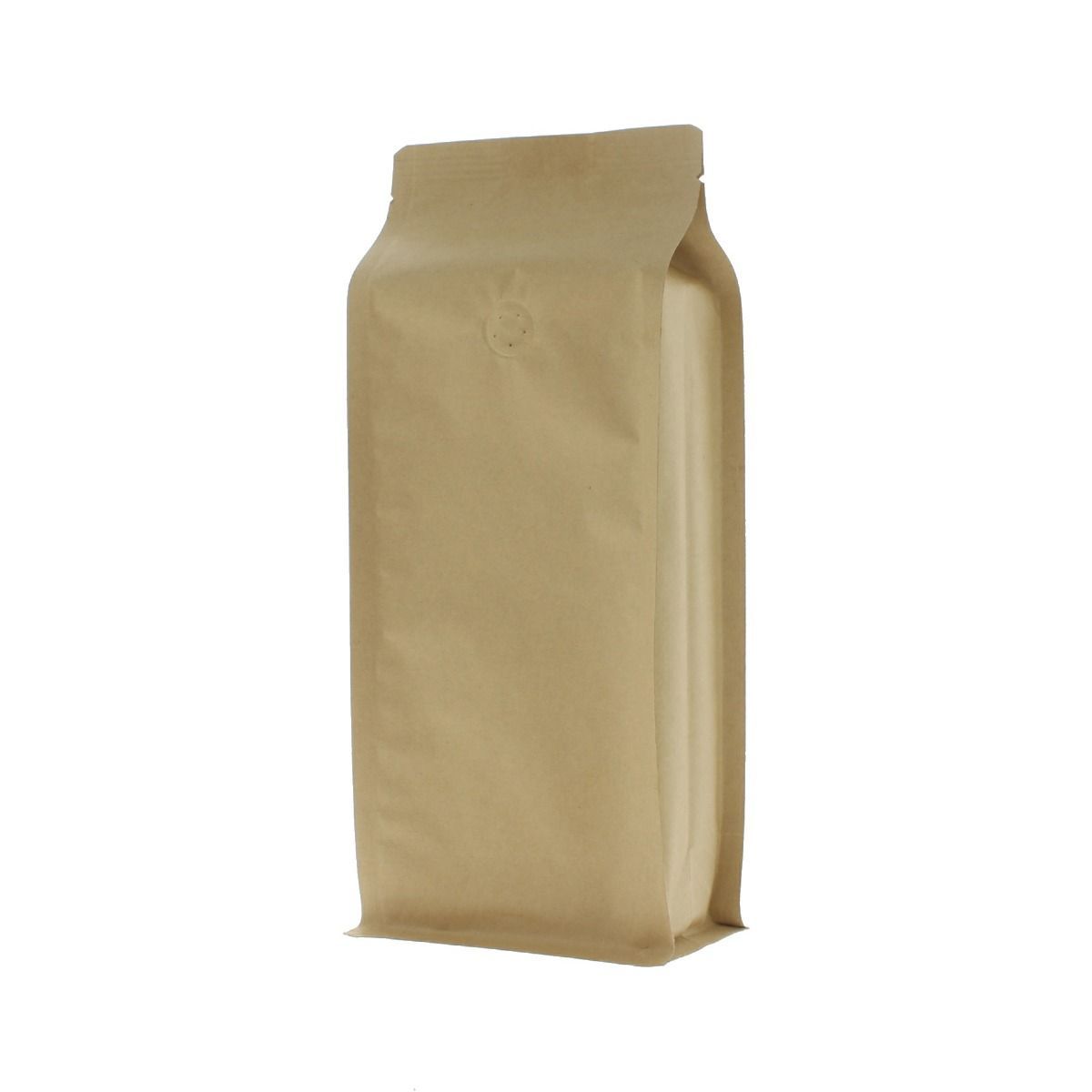 Flat bottom koffiezak kraftpapier - bruin