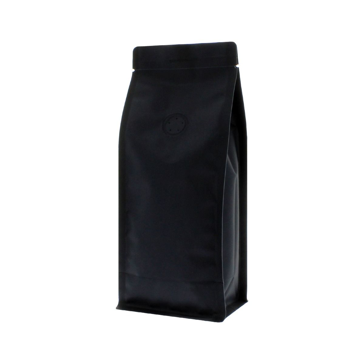 Flat bottom koffiezak - mat zwart (100% recyclebaar)