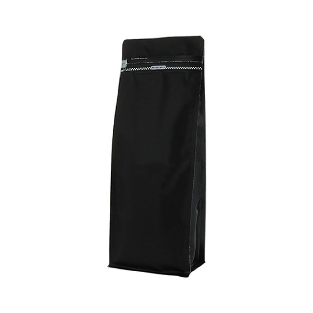 Flat bottom zak met front zipper - mat zwart