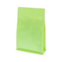 Flat bottom stazak met zipper - mat groen (100% recyclebaar)
