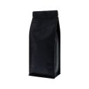 Flat bottom koffiezak - mat zwart (100% recyclebaar)