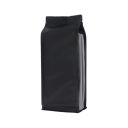 Flat bottom zak - mat zwart - 95x230+{35+35} mm (900ml)