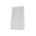 Blokbodemzak kraftpapier 1 laags - wit - 90x180+{55}mm (0,5 lt)