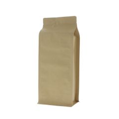 Flat bottom zak kraftpapier - bruin - 95x230+{35+35} mm (900ml)