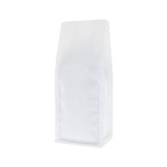 Flat bottom zak - mat wit (100% recyclebaar)