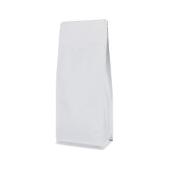 Flat bottom koffiezak - mat wit