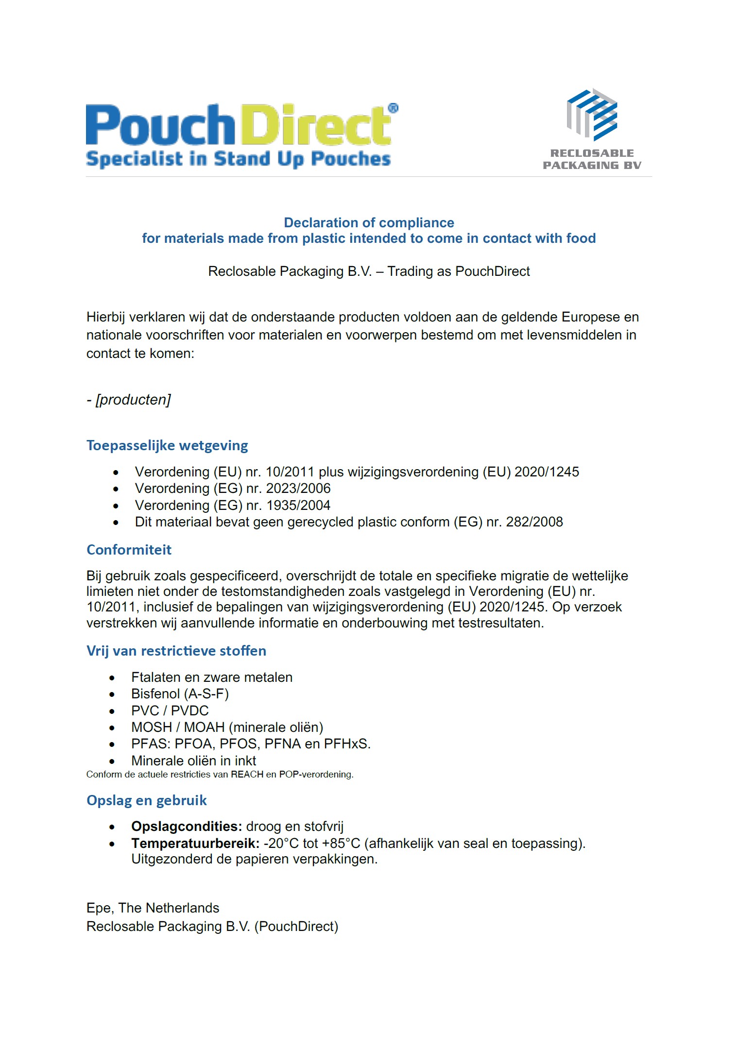 Certificering en documentatie